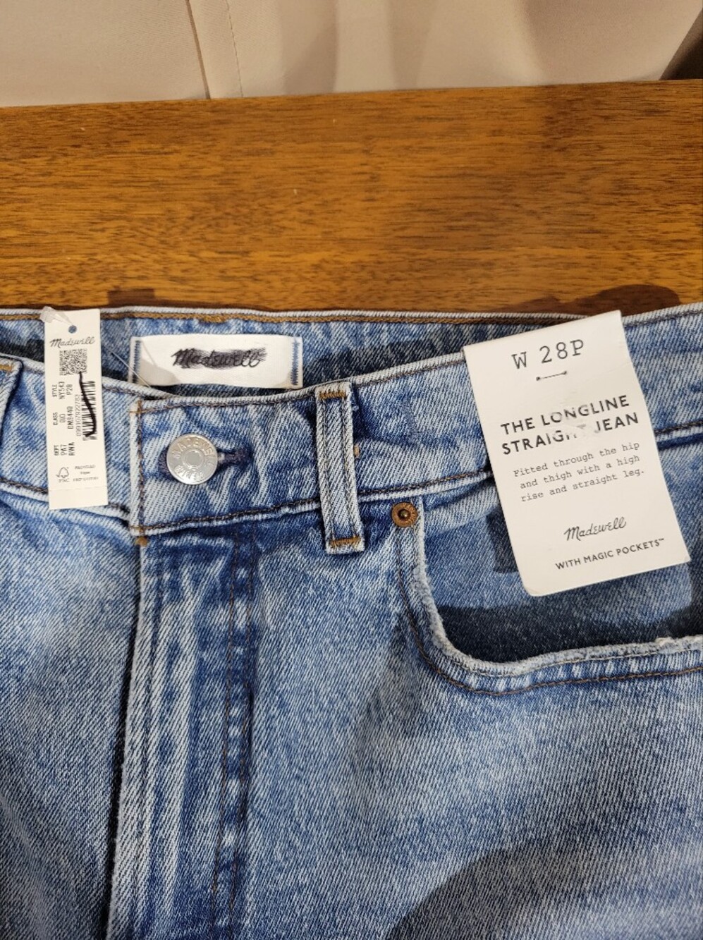 Madewell The Petite Longline Straight Jean NY543 NWT Size 28 petite - Picture 8 of 10